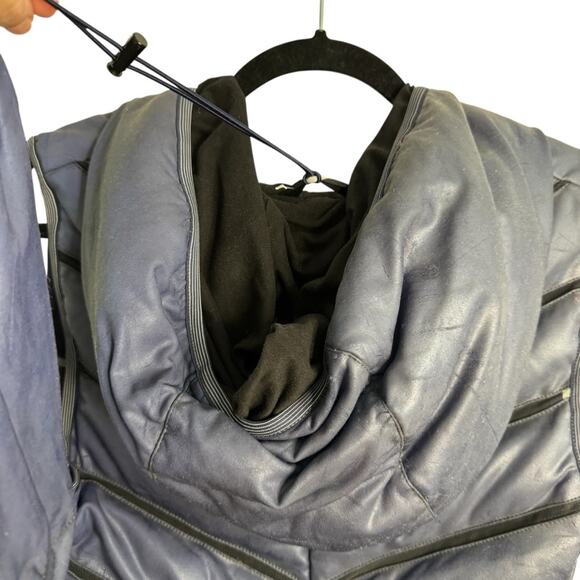 Blanc Noir Mesh Inset Reflective Midnight Blue Puffer Vest - Picture 5 of 7